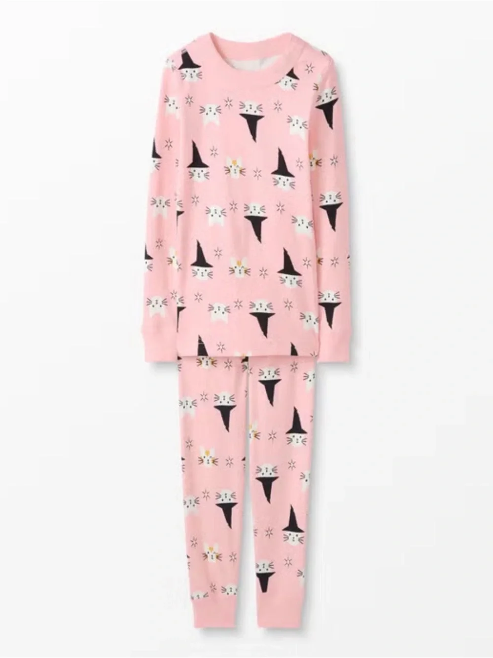 Hanna Andersson Magic Hats Witch Cat Halloween Long John Pajamas Girls 5